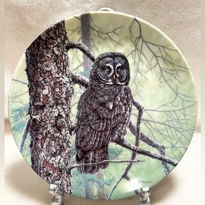 Stately Owls Collector Plate The Great Grey Owl 7th Issue Beaudoin Knowles Brade